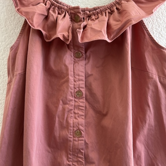 The Nines by Hatch Pink Ruffle Collar Cropped Jumpsuit - Picture 7 of 10